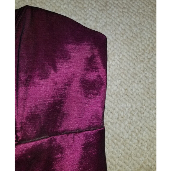 NWOT Womens Dress-THEA DORA-purple stretch w/boning strapless-8 - Picture 4 of 6